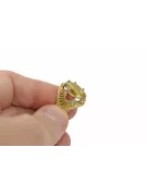 Жълт перидот 14K жълто злато Пръстен Винтидж крафт vrc003y